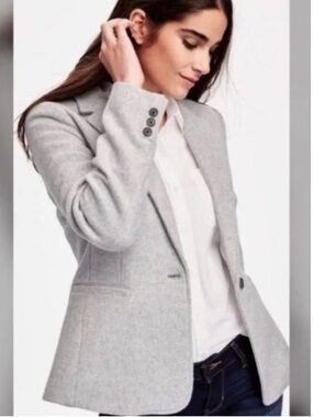 Old Navy Light Gray Tailored Blazer
